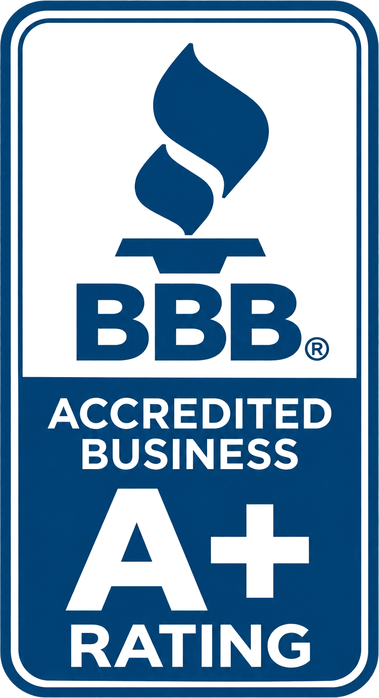 BBB Accredited Business A+ Rating badge